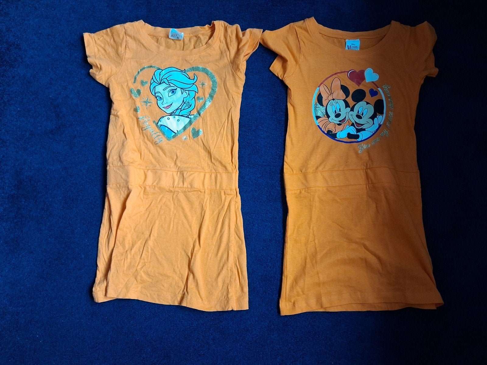 2 Kinder jurken Maat 122 Disney Minnie & Frozen Elsa, Disney, Gebruikt, Meisje, Ophalen of Verzenden