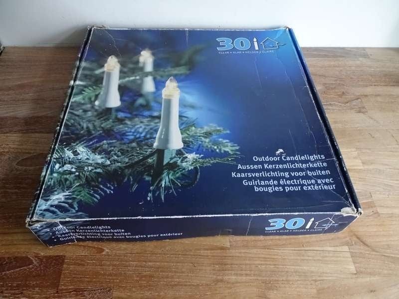 Oude kerstverlichting voor buiten 30 lampjes kerst outdoor, Ophalen of Verzenden, Zo goed als nieuw