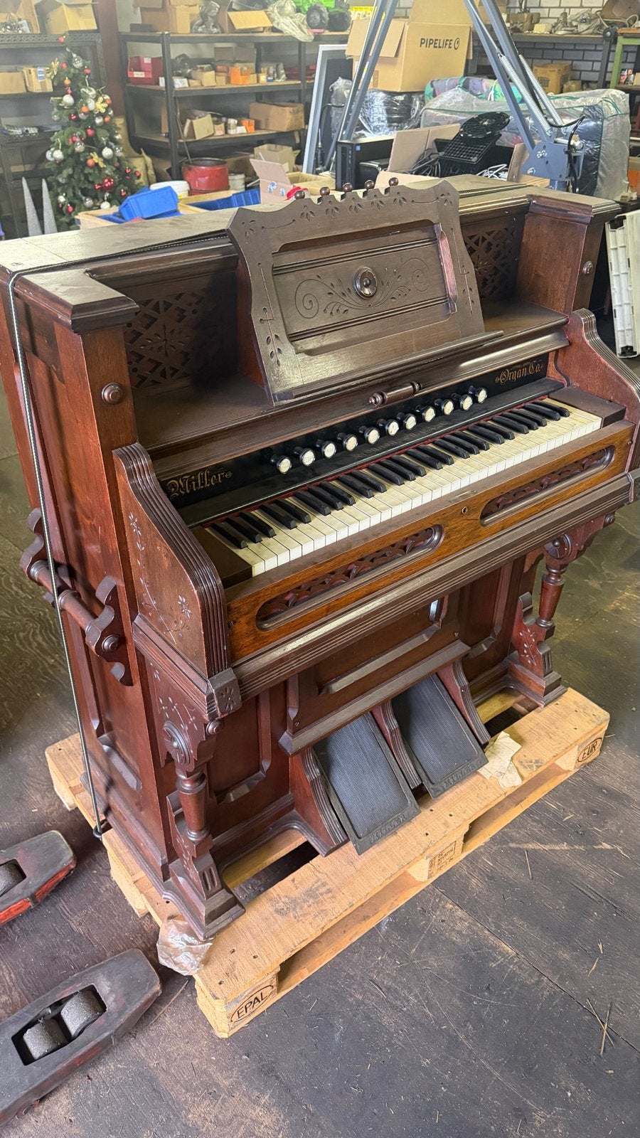 Antiek Miller Organ Co. Harmonium - Lebannon, PA, USA, Muziek en Instrumenten, Ophalen, Gebruikt, 1 klavier, Harmonium