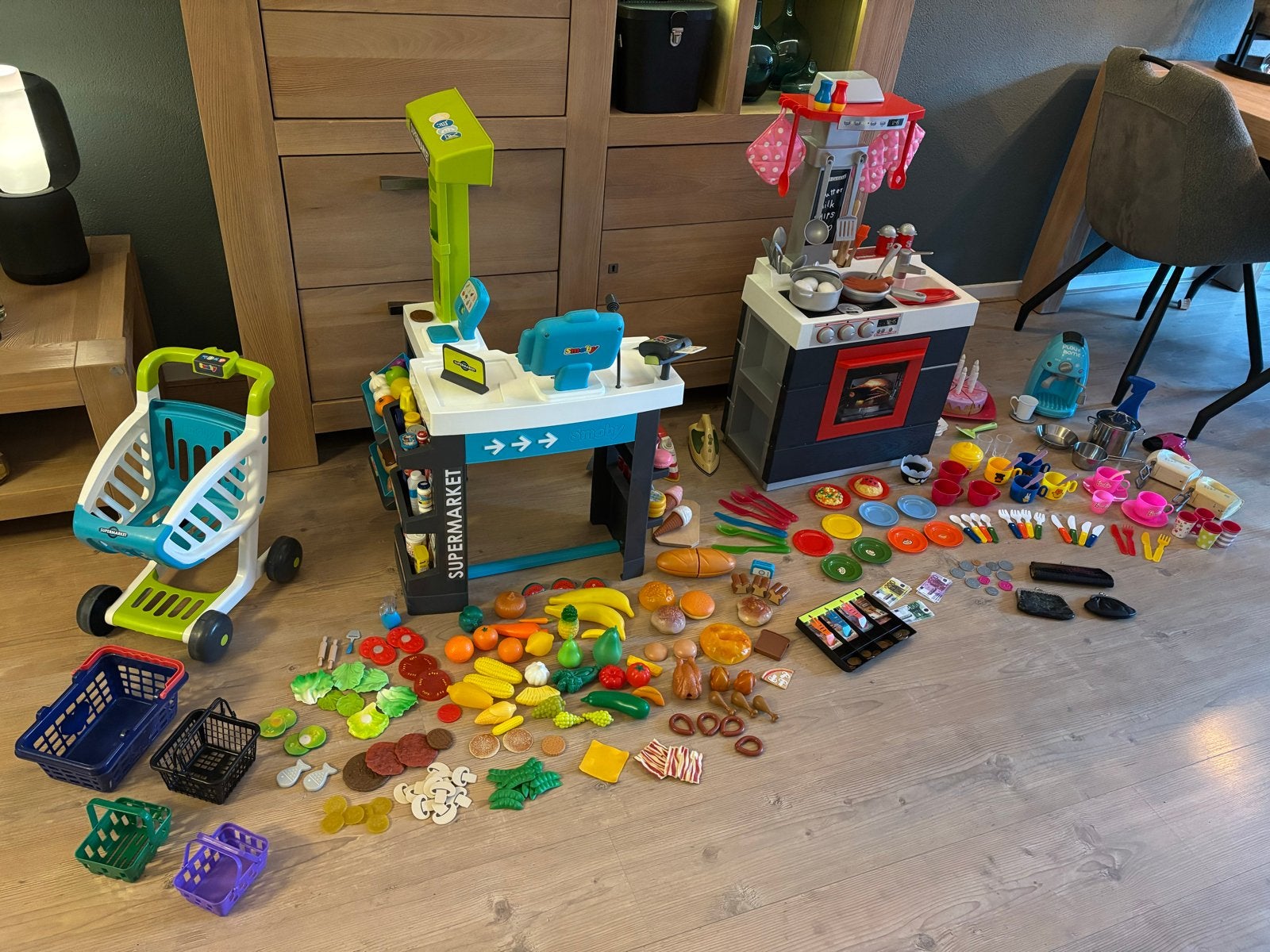 Winkeltje, Supermarkt, keukentje en veel accessoires, Ophalen, Gebruikt, Jongen of Meisje