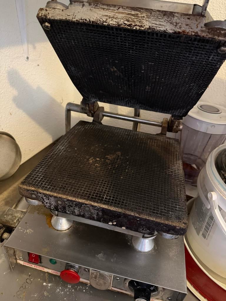 Vintage wafelijzer / ijzerkoekjesijzer, Witgoed en Apparatuur, Wafelijzers, Ophalen, Gebruikt