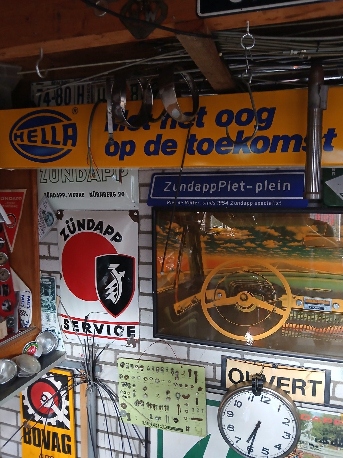 Zundapp reclame bord origineel, Ophalen of Verzenden