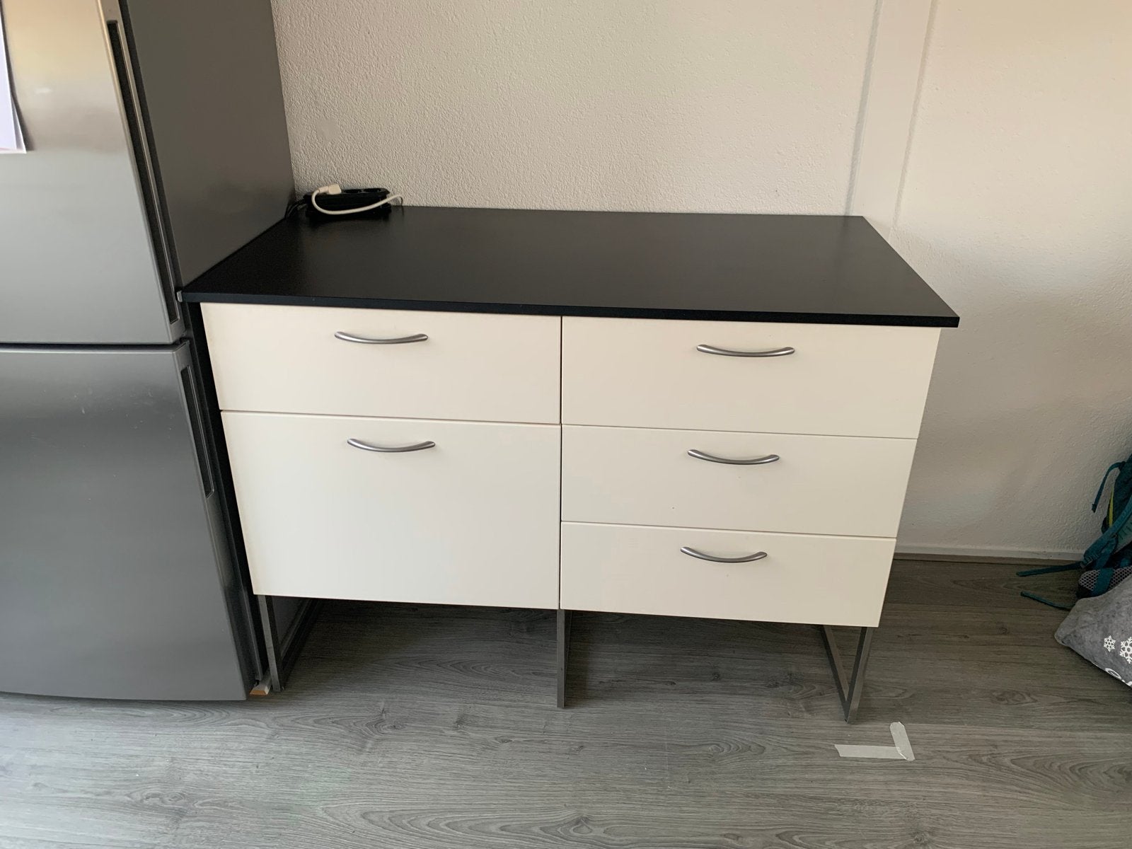 IKEA metod Keukenblok met lades - Zonder koelkast, Ophalen, Gebruikt, 100 tot 150 cm, Wit