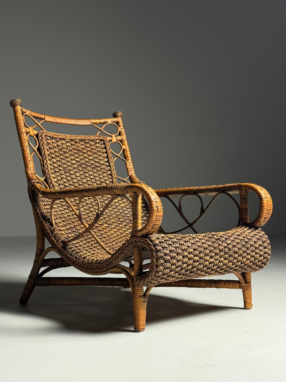 Rotan fauteuil jaren 50 vintage
