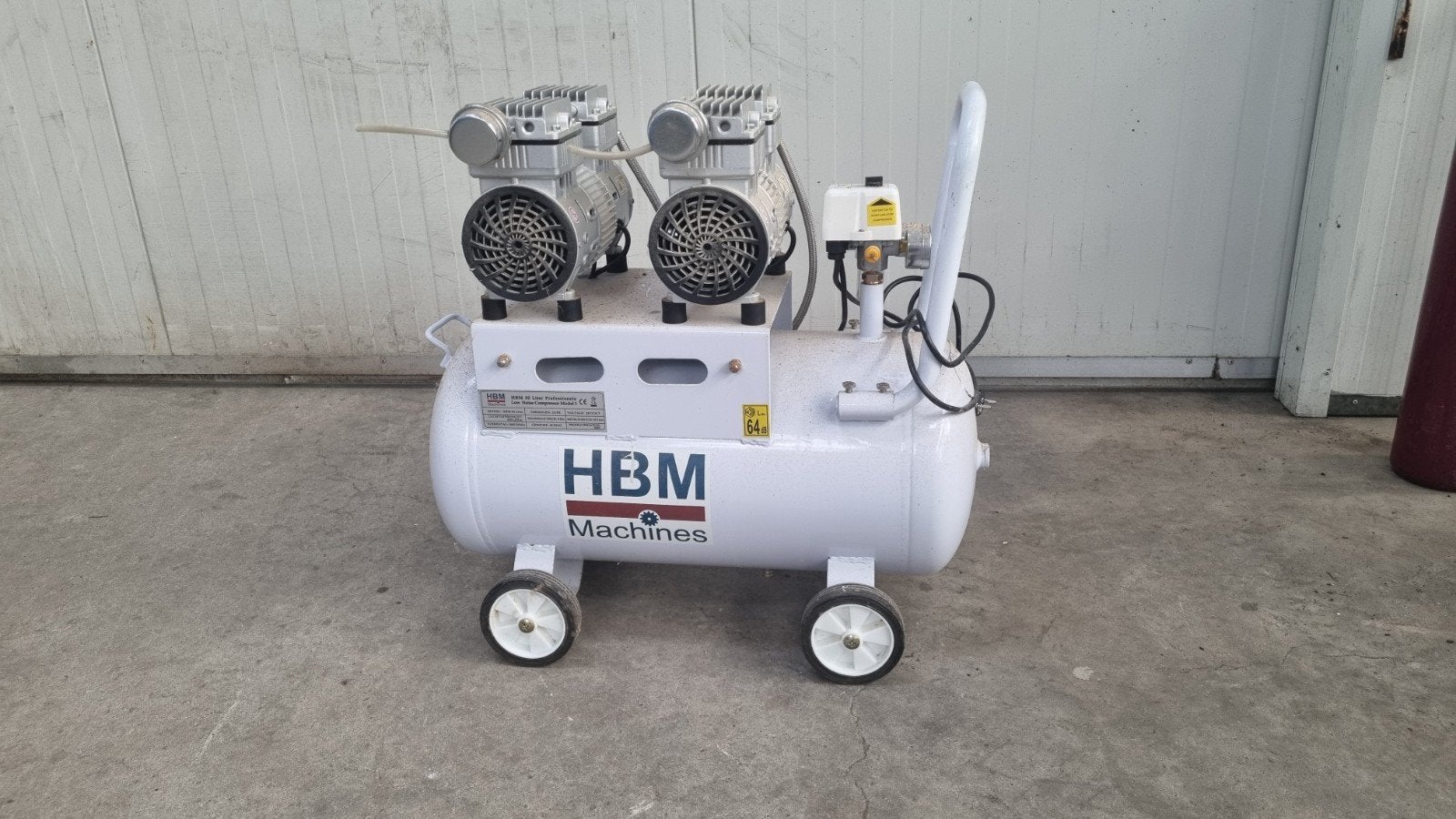 Stille Olievrije Compressor - Zo goed als nieuw, 6 tot 10 bar, Ophalen of Verzenden, Zo goed als nieuw, 25 tot 100 liter