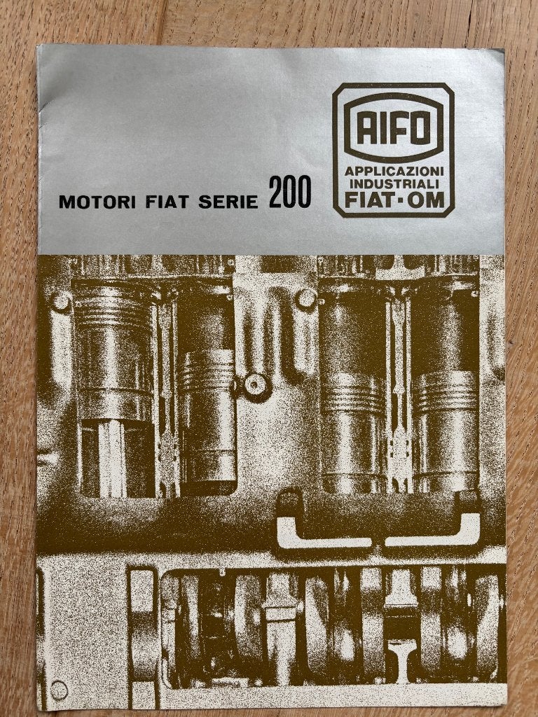 Fraaie folder FIAT AIFO industriemotoren serie 200, Ophalen of Verzenden, Overige merken