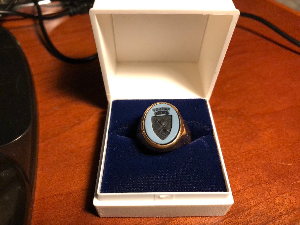 Sabena zegelring "Niccolo" 18kt, 18 tot 19, Ophalen of Verzenden, Zo goed als nieuw, Dame of Heer