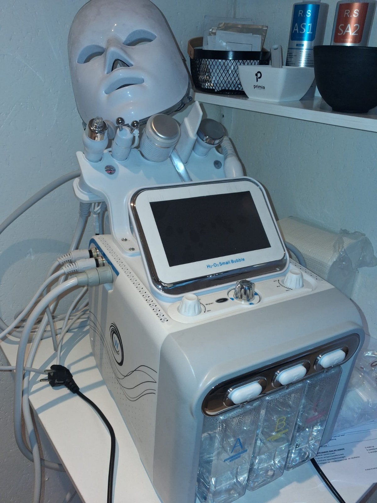 H2-O2 Smart Bubble Gezichtsbehandeling Machine met LED Maske, Ophalen of Verzenden