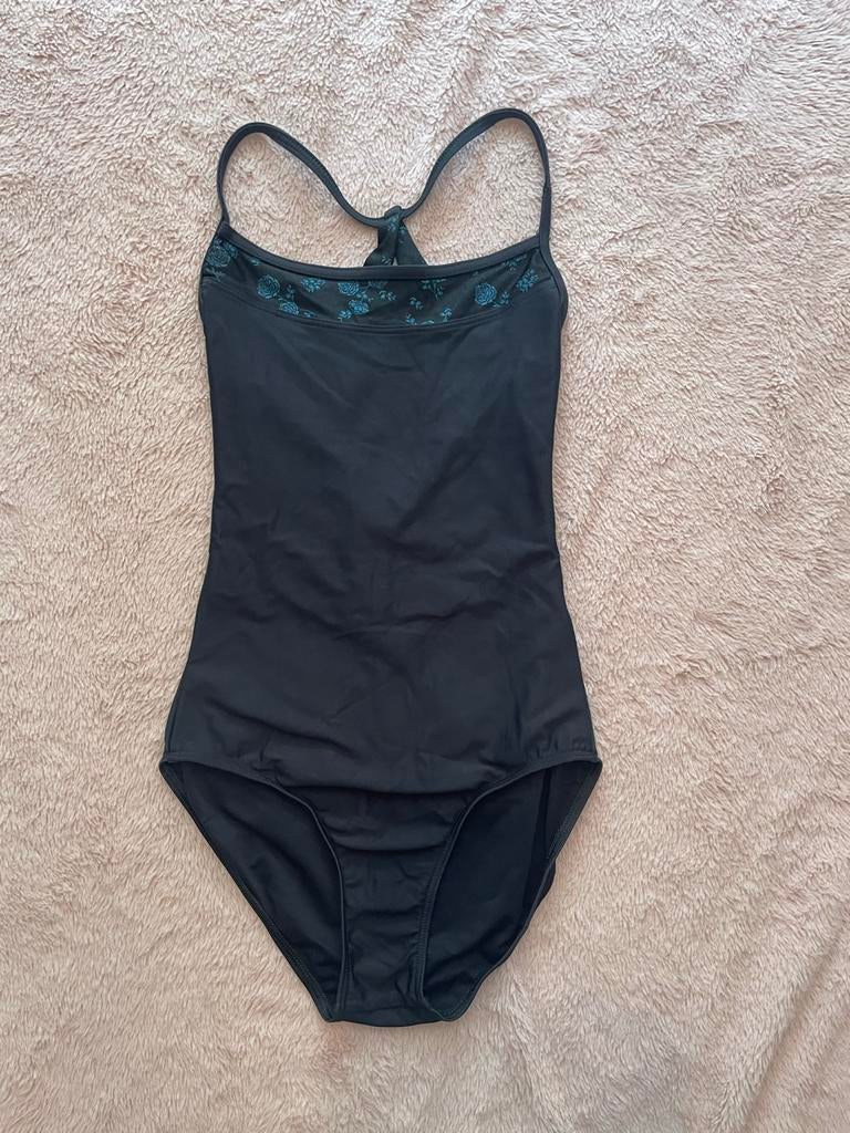 Zwart balletpakje met blauwe bloemetjes details, Ophalen of Verzenden, Zo goed als nieuw, Kleding