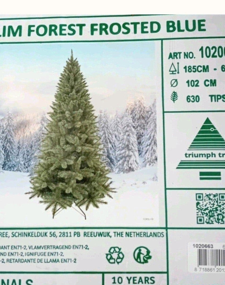 Kunstkerstboom 1.85 hoog, Ophalen, Zo goed als nieuw