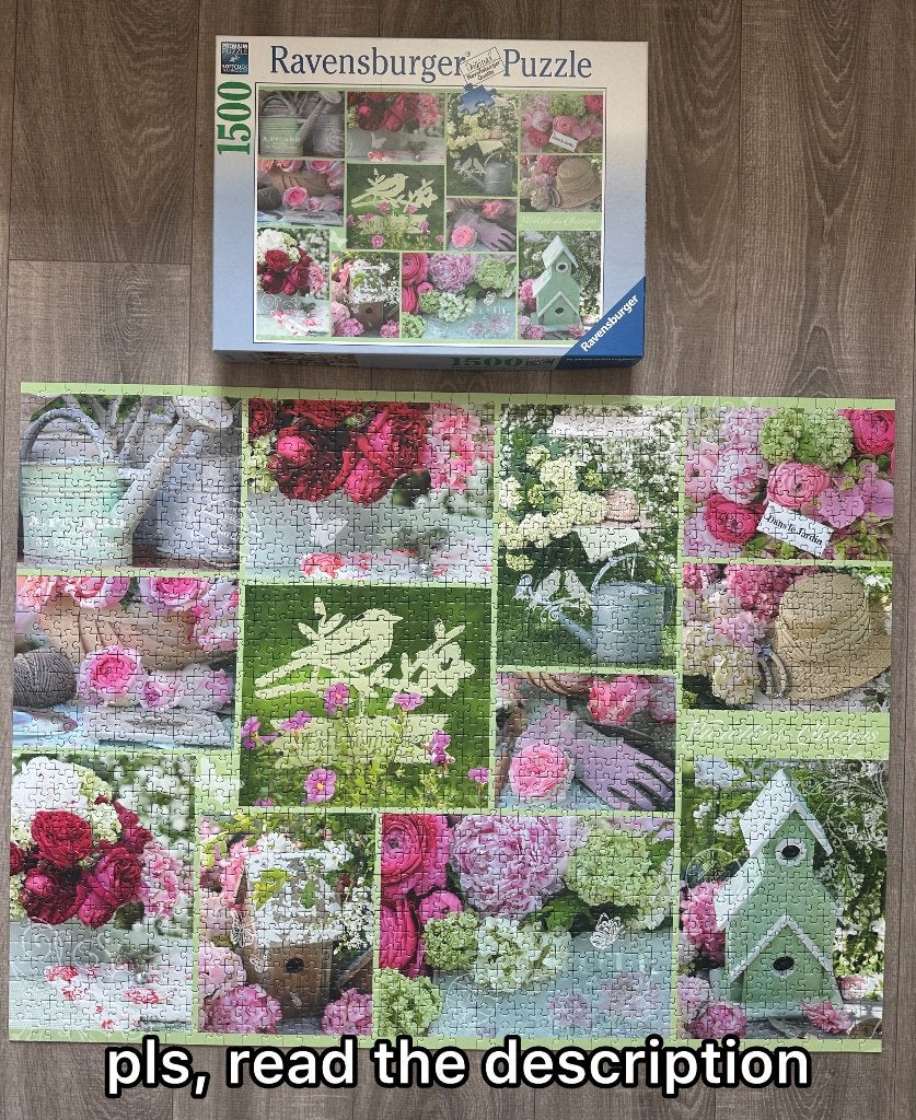 Puzzle Ravensburger Flowers 1500, Ophalen, 500 t/m 1500 stukjes, Gebruikt