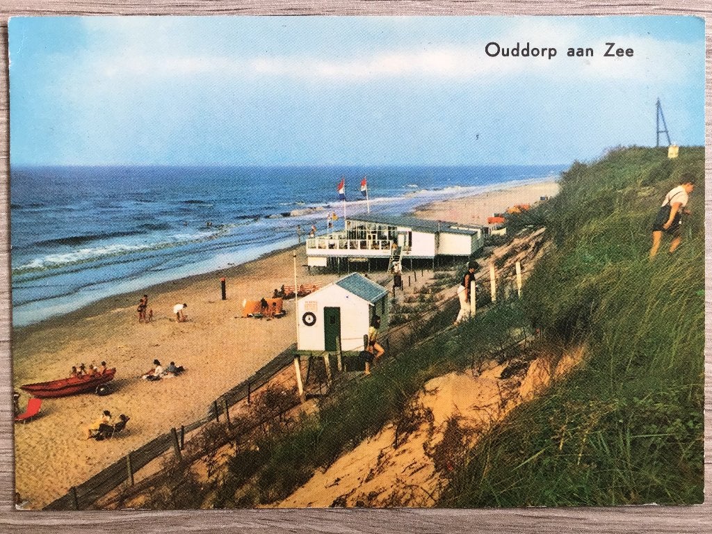 Ouddorp aan Zee - Vintage Ansichtkaart (1970), Ophalen of Verzenden, 1960 tot 1980, Gelopen, Zuid-Holland