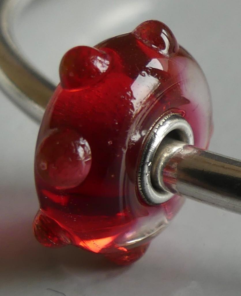 Trollbeads ROZE KNOP, Sieraden, Tassen en Uiterlijk, Bedels, Gebruikt, -, Verzenden, -
