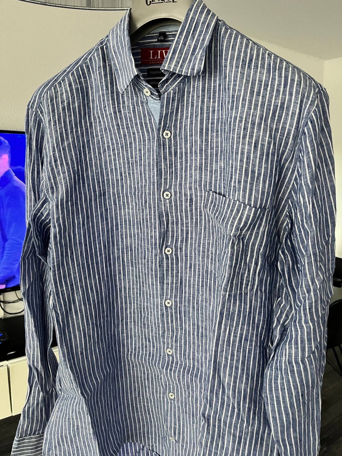 Liv Collection 100% Linnen Overhemd M Regular Fit Nieuw, Kleding | Heren, Overhemden, Ophalen of Verzenden, Nieuw, Blauw, Halswijdte 39/40 (M)