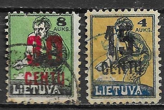 LITOUWEN OUDE ZEGELS OPDRUK, Postzegels en Munten, Ophalen of Verzenden, Overige landen, Gestempeld