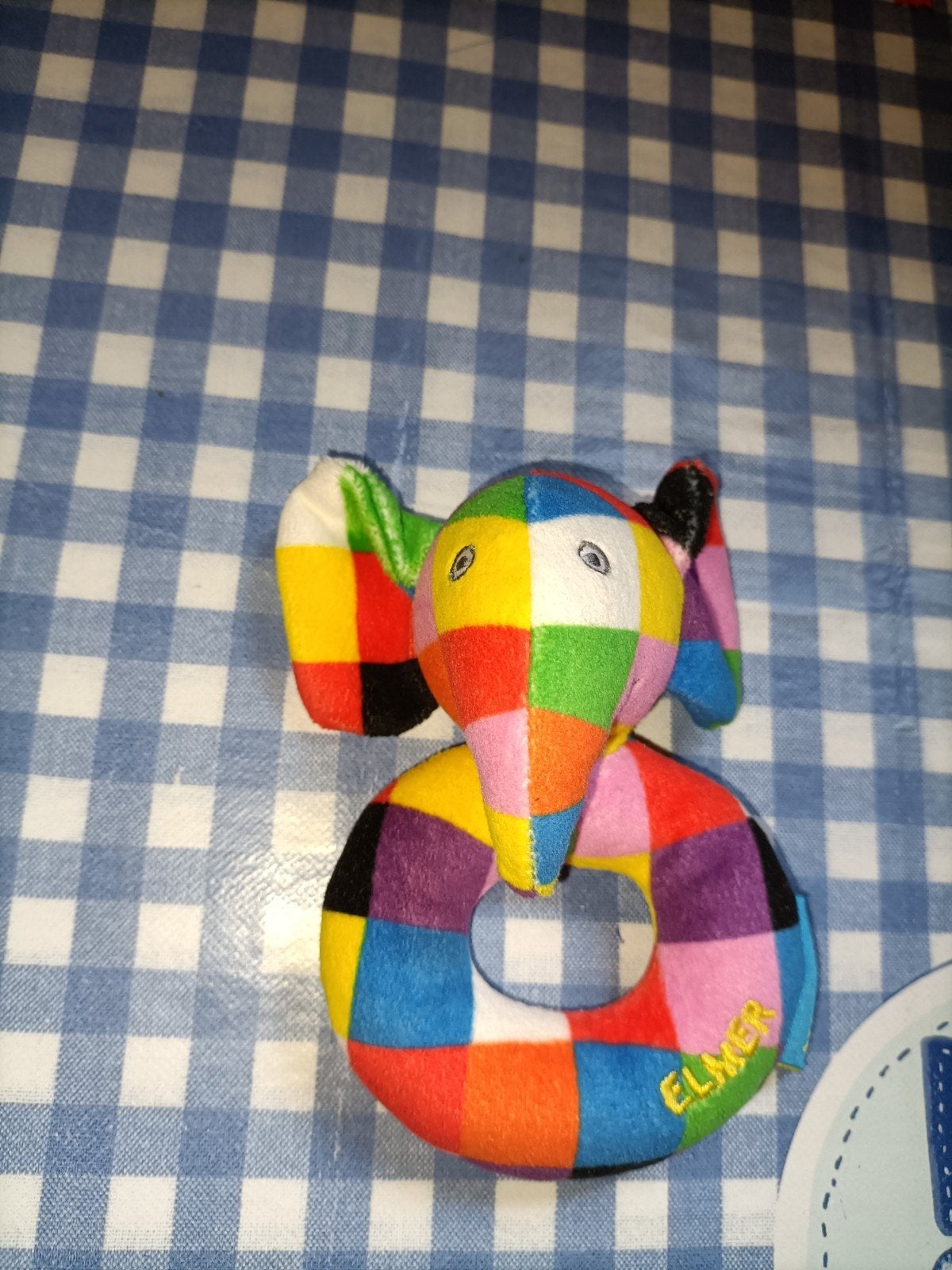 Elmer de olifant rammelaar 12 cm groot, Ophalen of Verzenden, Zo goed als nieuw, Rammelaar