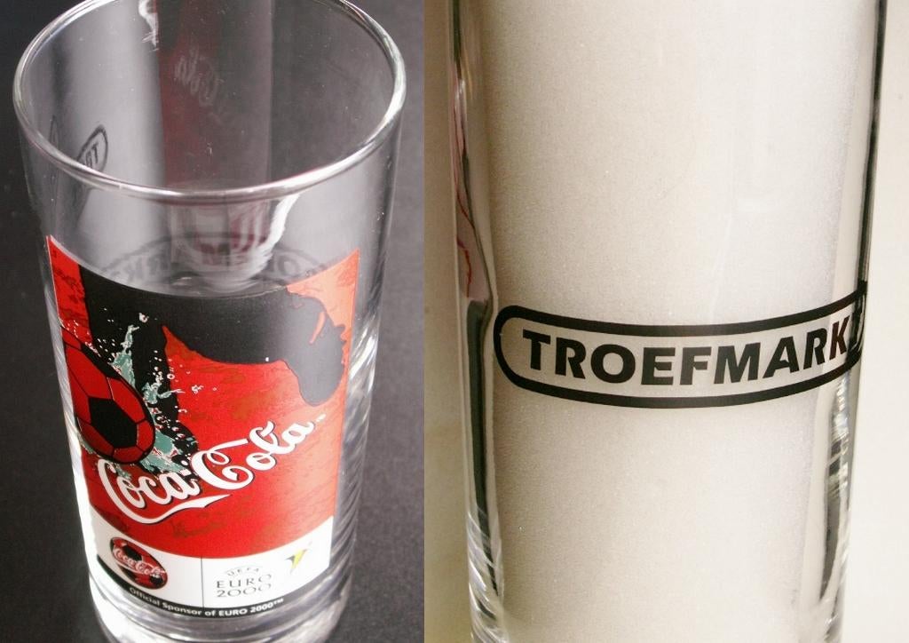 Coca Cola glas voetbal euro UEFA2000  TROEFMARKT Coca-Cola, Verzamelen, Ophalen of Verzenden, Nieuw, Bierglas
