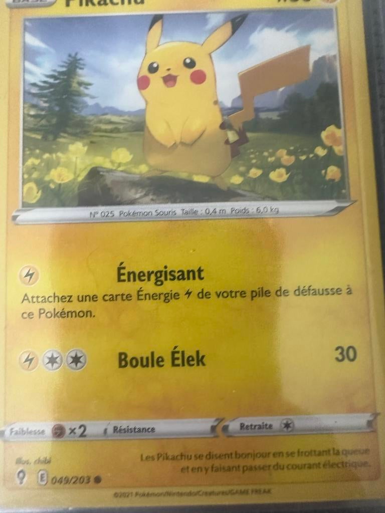 Pokémon kaart Pikachu 049/203, Ophalen of Verzenden, Gebruikt, Losse kaart