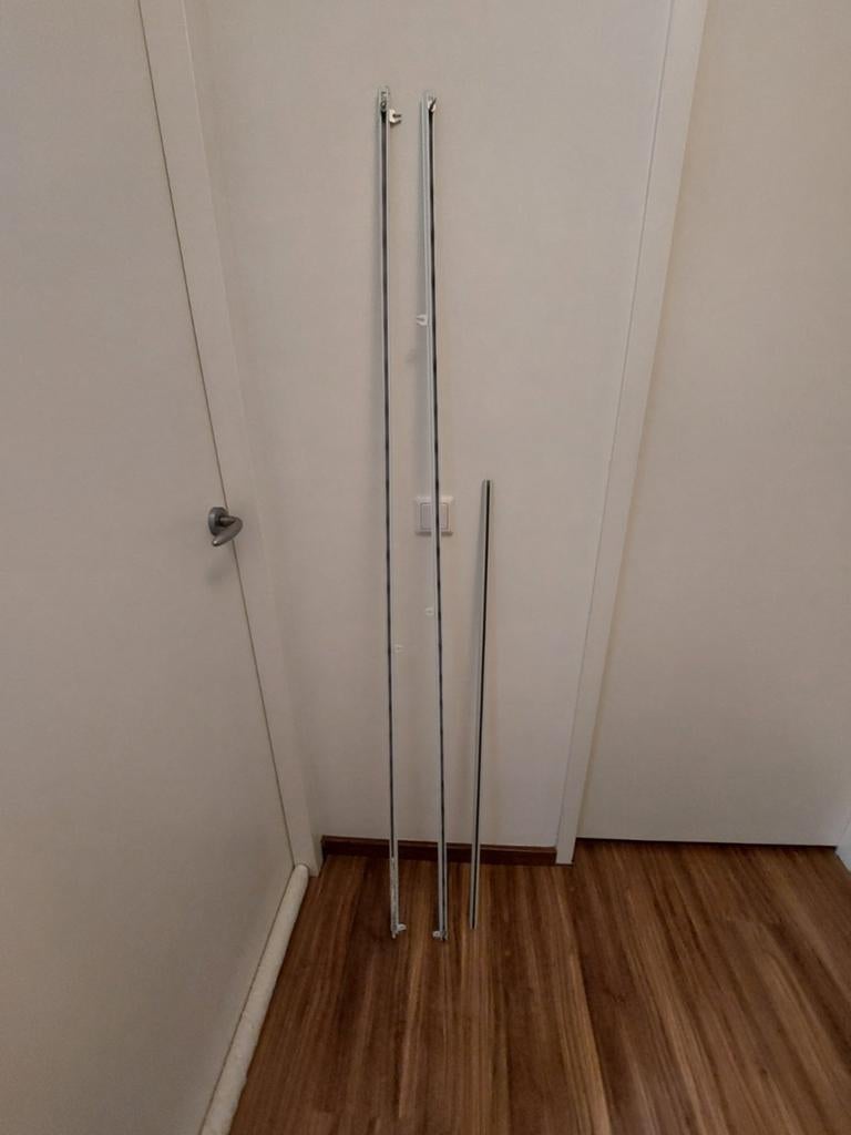 Gordijnrails, wit, 3 stuks,  gratis, Huis en Inrichting, Stoffering | Gordijnen en Lamellen, Ophalen, Gebruikt, Wit, 150 tot 200 cm