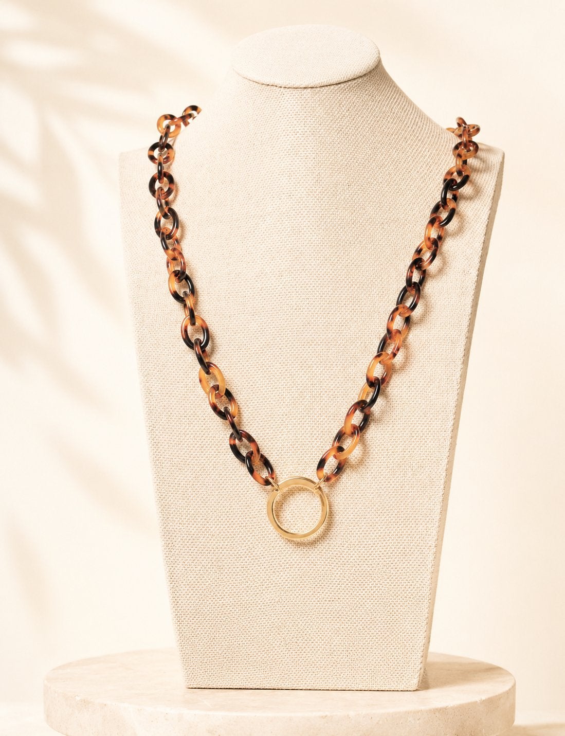 SunnyCords brillen Ketting met Ring, Sieraden, Tassen en Uiterlijk, Kettingen, Ophalen of Verzenden, Nieuw, Bruin, Kunststof