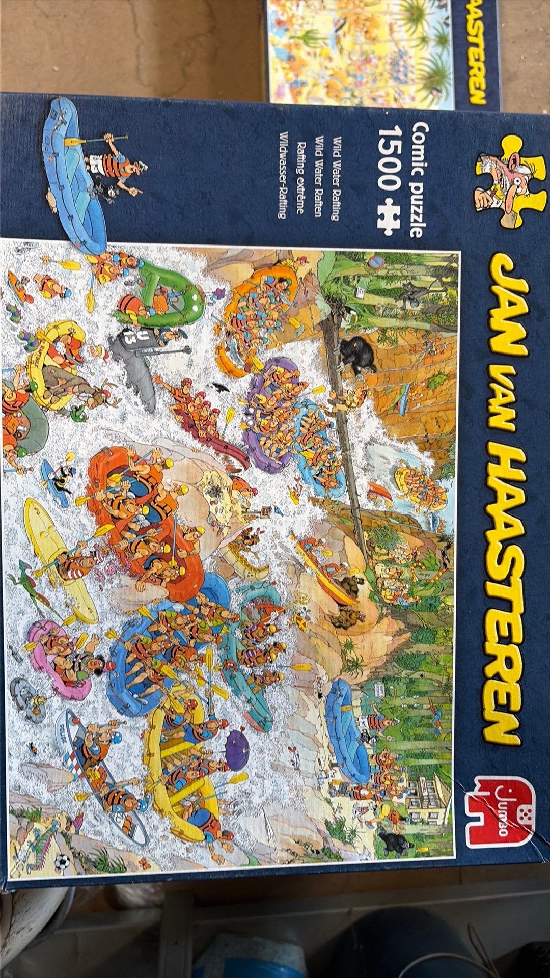 Jan van haasteren wild water raften 1500 stukjes, Ophalen of Verzenden, 500 t/m 1500 stukjes, Zo goed als nieuw