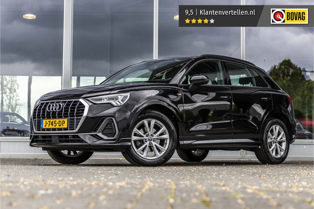 Audi Q3 35 TFSI S Line Pro Line S | LED | Leder (bj 2019), Auto's, Audi, 12 maanden, 4 cilinders, Zwart, Leder
