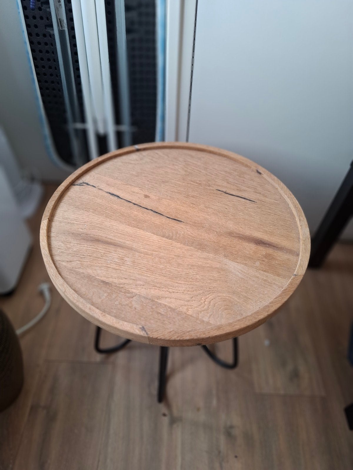 Riviera Maison bijzettafel, rond, hout en metaal, Ophalen, Minder dan 45 cm, Minder dan 55 cm, Gebruikt