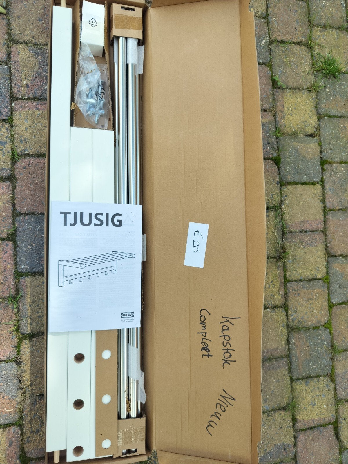 IKEA TJUSIG wandkapstok - Nieuw en compleet, Nieuw, Minder dan 100 cm, Hout, Ophalen