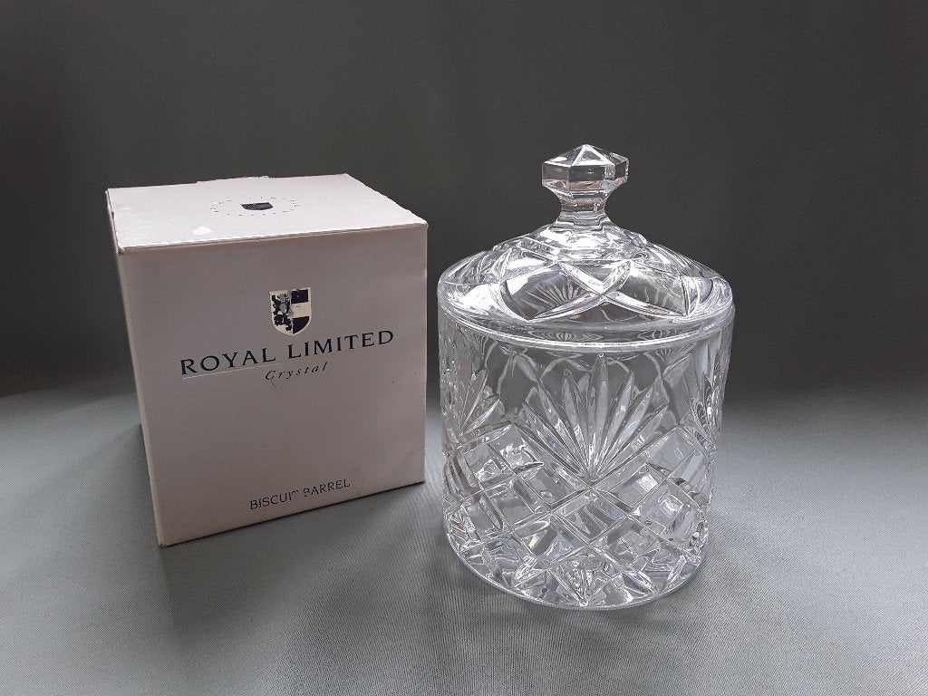 Glazen Biscuit Barrel  - Royal Limited Crystal -, Verzenden