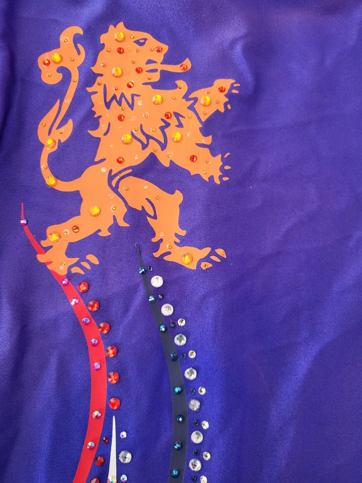 Voltigeer / voltige / schaatspakje mt XS, Blauw, Ophalen of Verzenden, Zo goed als nieuw, Turnpak(je)