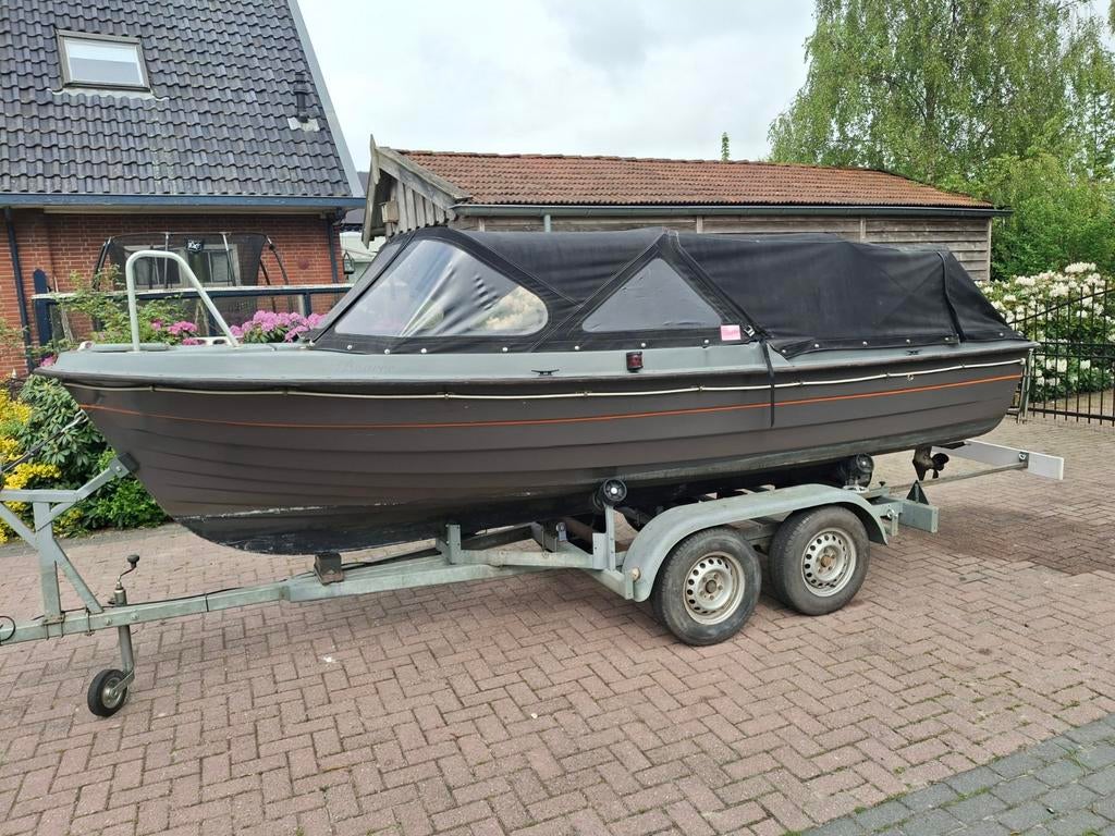 Rana 520 sloep met 15pk suzuki 4takt en trailer, Ophalen, Gebruikt, Buitenboordmotor, Polyester