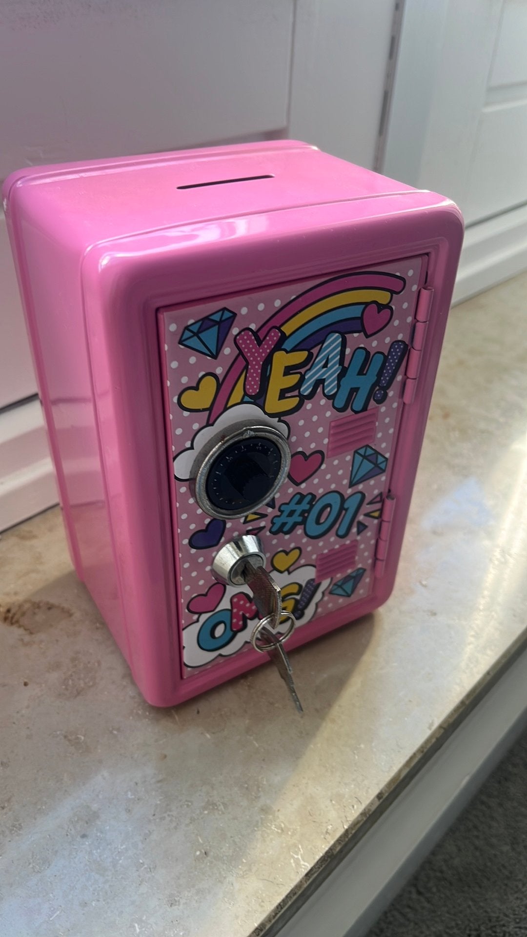 Roze spaarpot, Verzenden, Zo goed als nieuw, Steen, Aardewerk of Keramiek, Dier