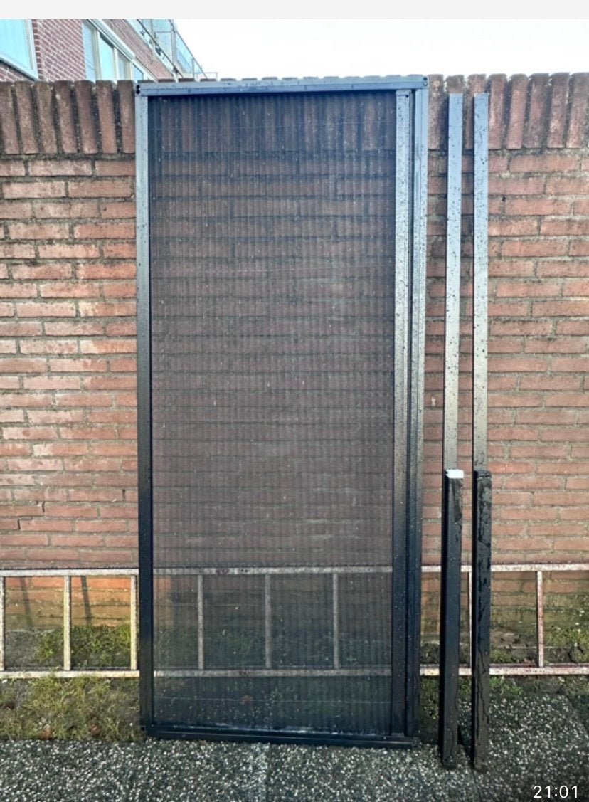 Schuifbare hordeur 203x87 cm, Doe-het-zelf en Verbouw, Deuren en Horren, Ophalen, Gebruikt, 80 tot 100 cm, Hordeur