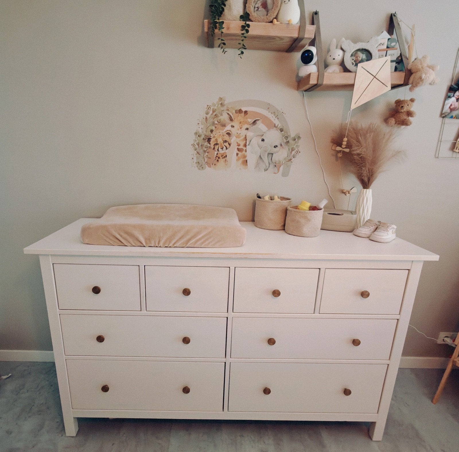 Ikea gullaberg kast/ Witte commode met 8 lades - Gebruikt, Ophalen, Gebruikt, 100 cm of meer, Minder dan 50 cm
