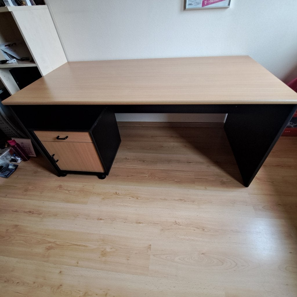 GRATIS bureau incl. ladekast, Huis en Inrichting, Bureaus, Ophalen, Gebruikt, 80 cm, 160 cm