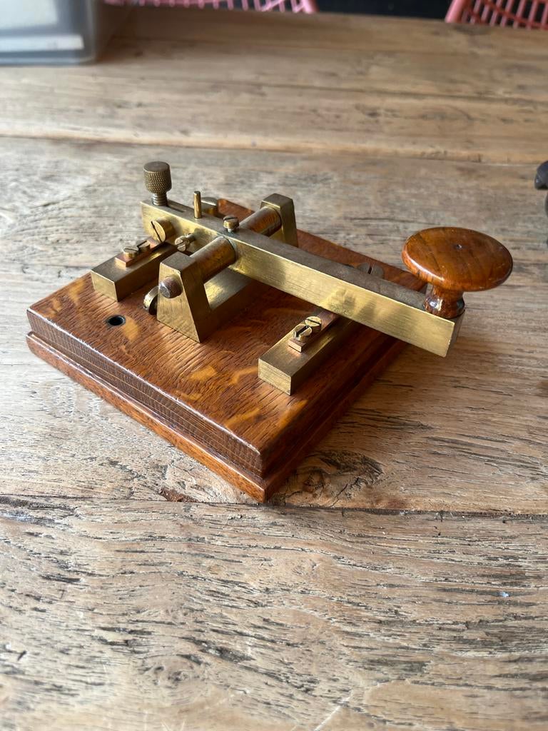 Antieke Morse Telegraafsleutel, Ophalen of Verzenden, Gebruikt