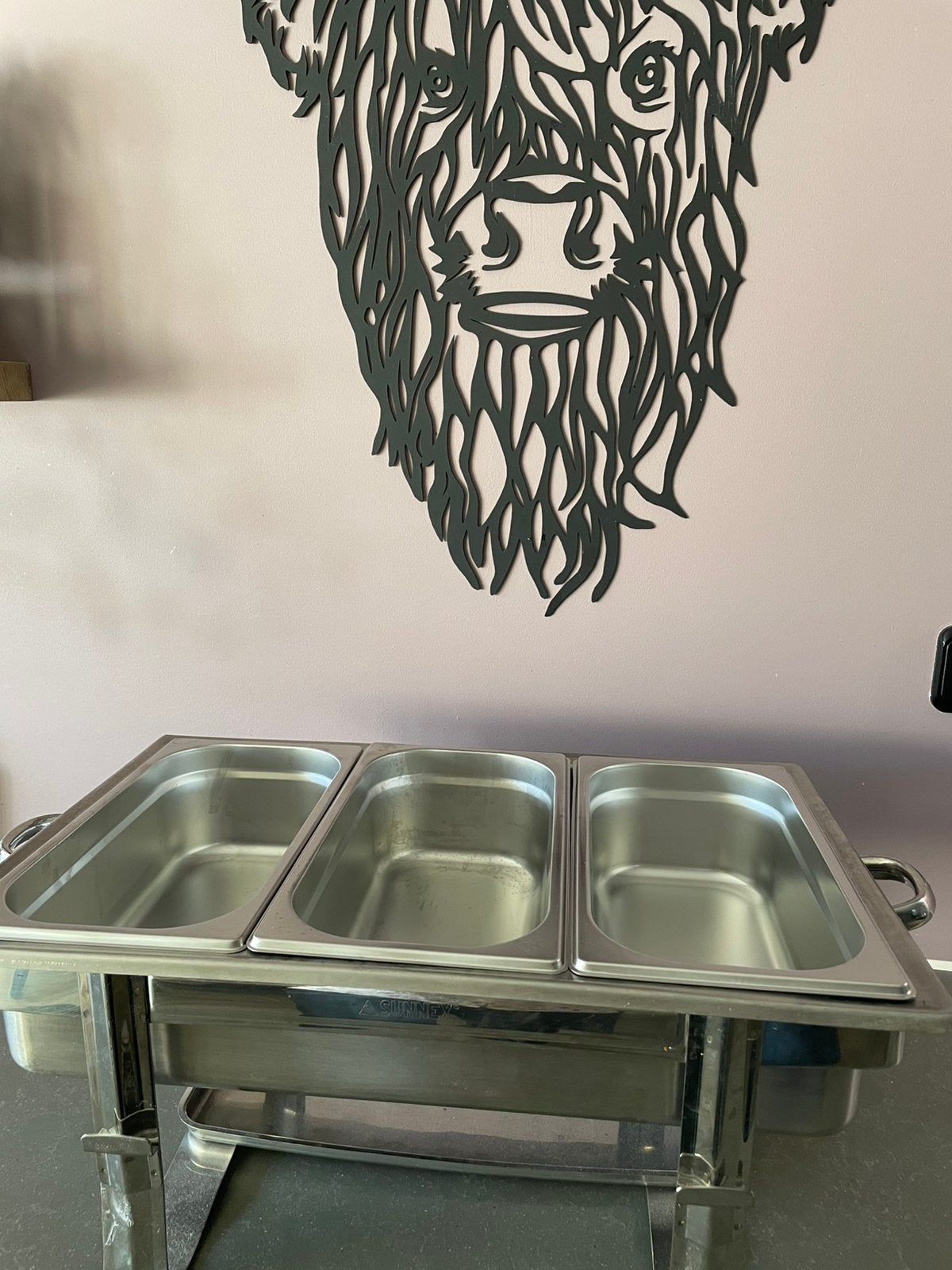 Te huur chafing dishes / warmhoud bakken, Huis en Inrichting, Ophalen, Overige typen, Zilver, Zo goed als nieuw