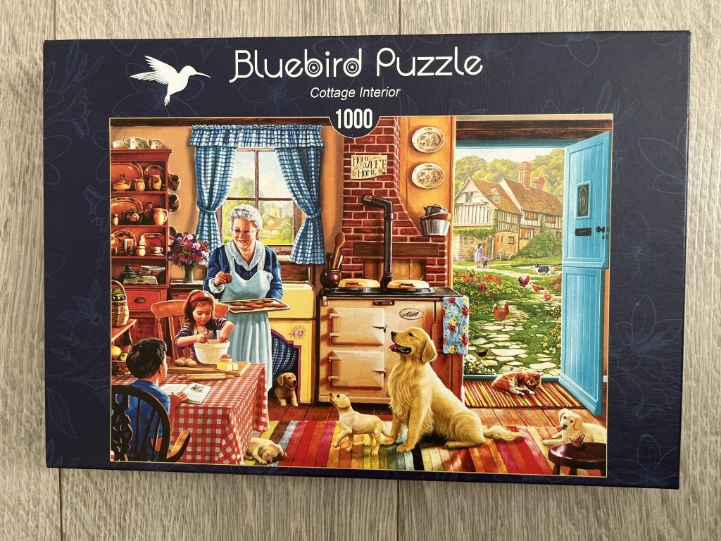 Bluebird puzzel - 1000 stukjes - Cottage interior -, Ophalen of Verzenden, 500 t/m 1500 stukjes, Gebruikt, Legpuzzel