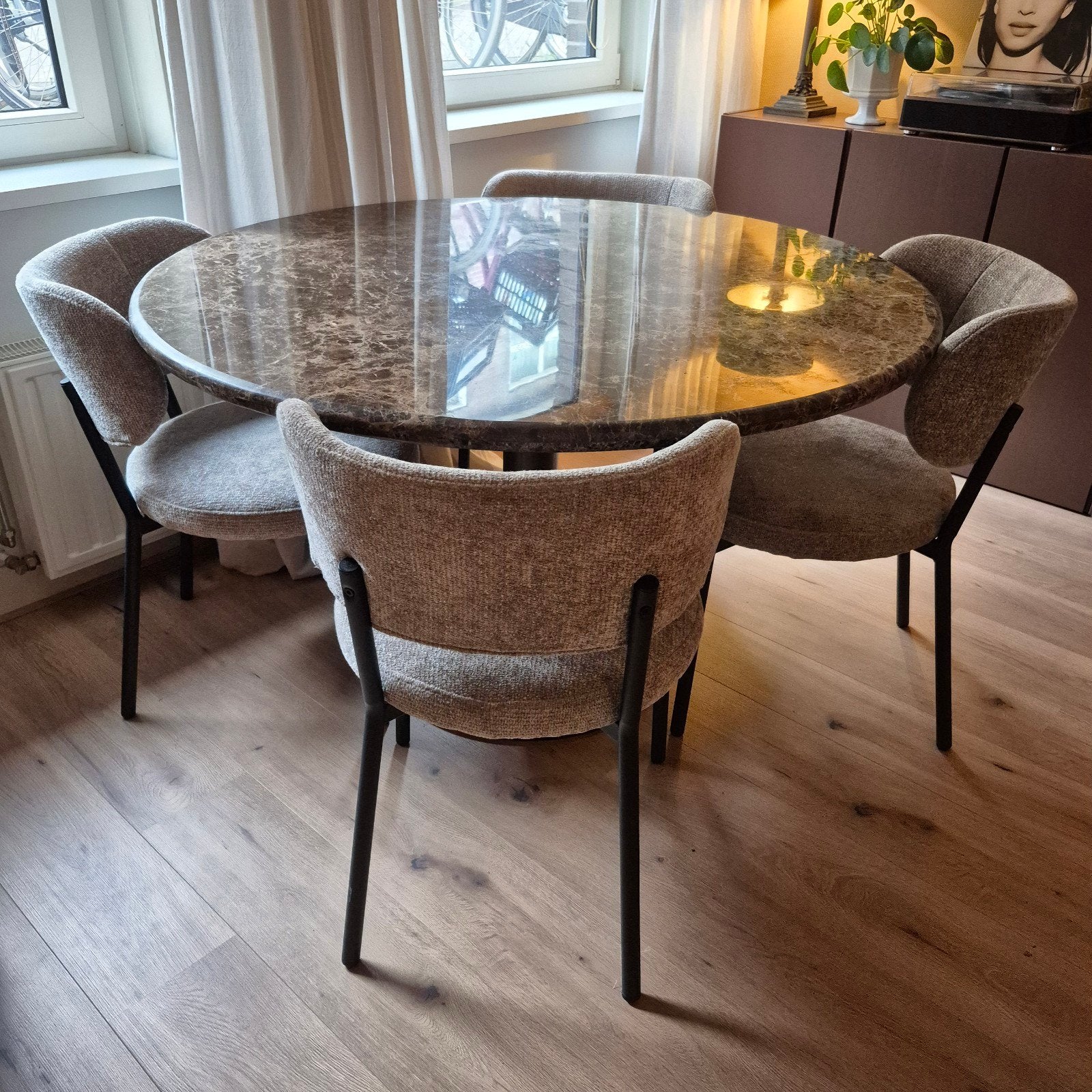 By Boo Oasis stoelen - taupe 4 stuks, Ophalen, Overige kleuren, Zo goed als nieuw, Vier