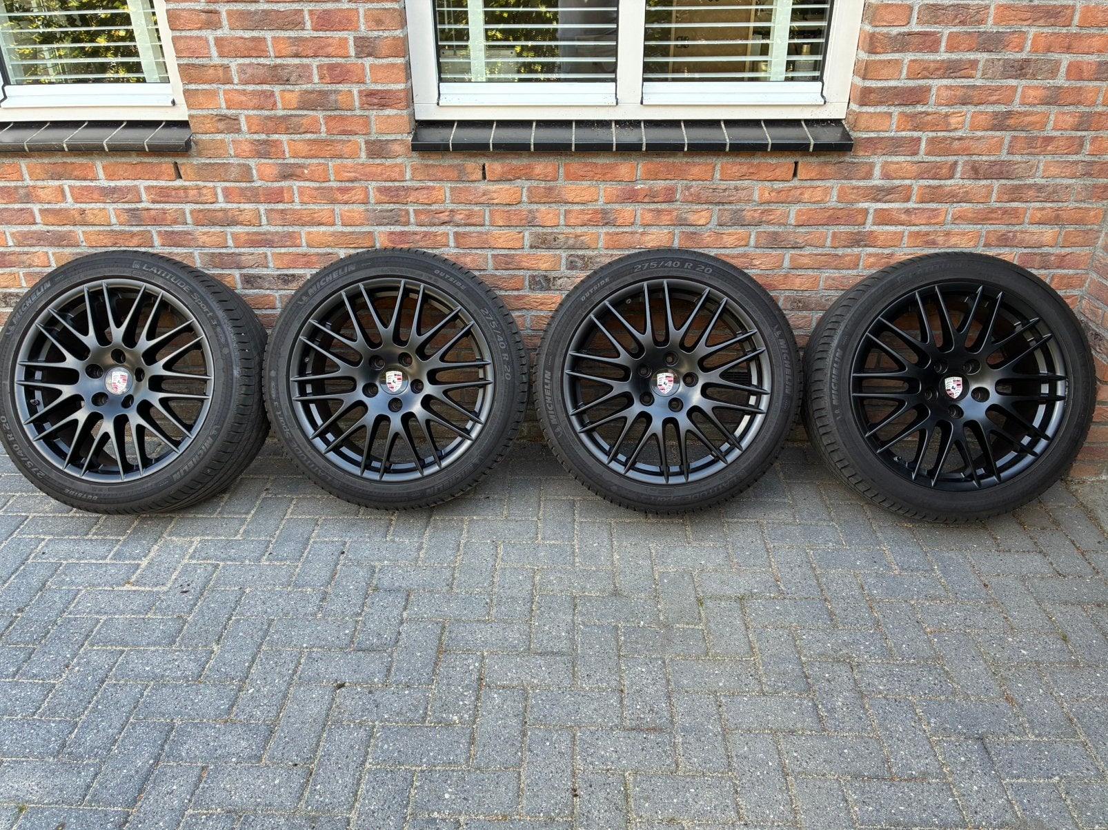 Porsche Cayenne 20” Spyder RS + goede Michelin zomerbanden, Auto-onderdelen, Banden en Velgen, Ophalen, Gebruikt, 275 mm, Banden en Velgen