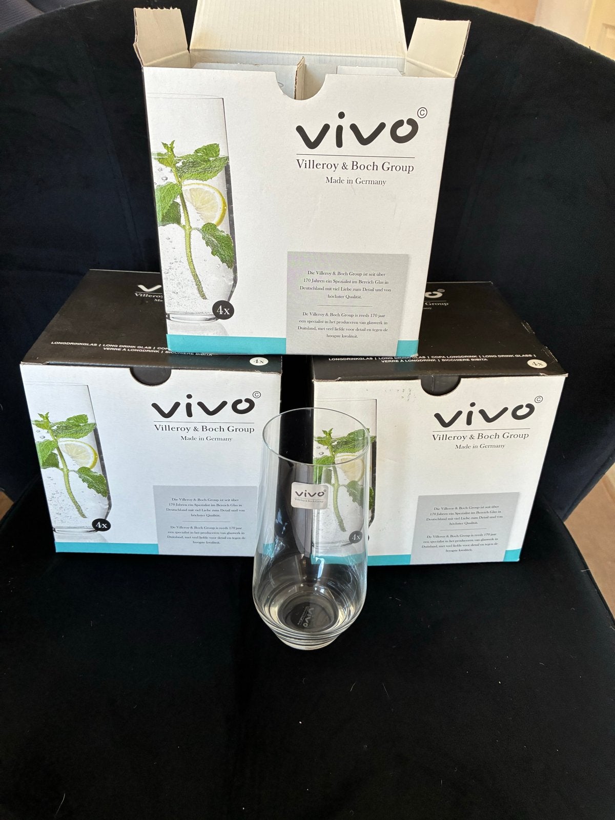 12 Villeroy & Boch Vivo longdrinkglazen - Nieuw in doos, Huis en Inrichting, Nieuw, Ophalen of Verzenden, Overige merken, Glas