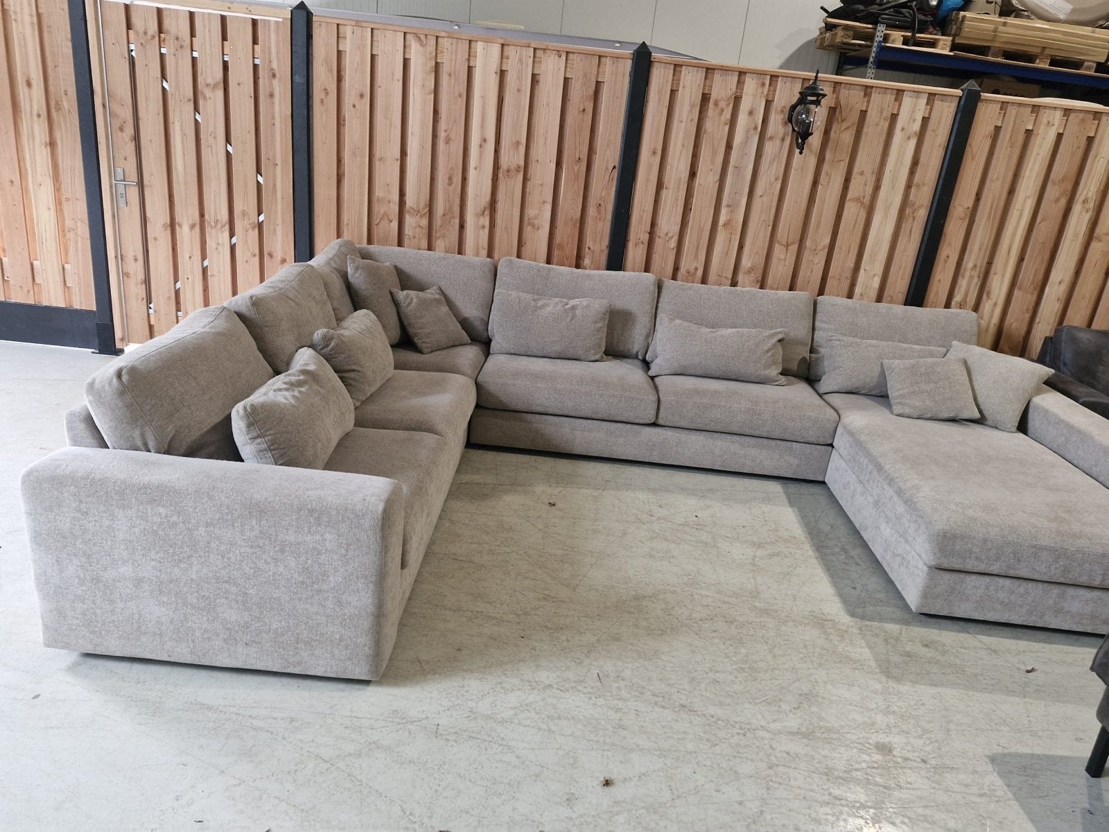 Schitterende U-Bank Como met ottoman  - Beige, Huis en Inrichting, Ophalen, ., ., Hoekbank