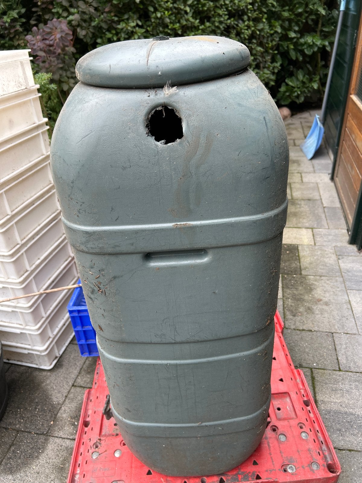 Regenton 95 cm hoog, 150 liter of meer, Ophalen of Verzenden, Gebruikt, Kunststof