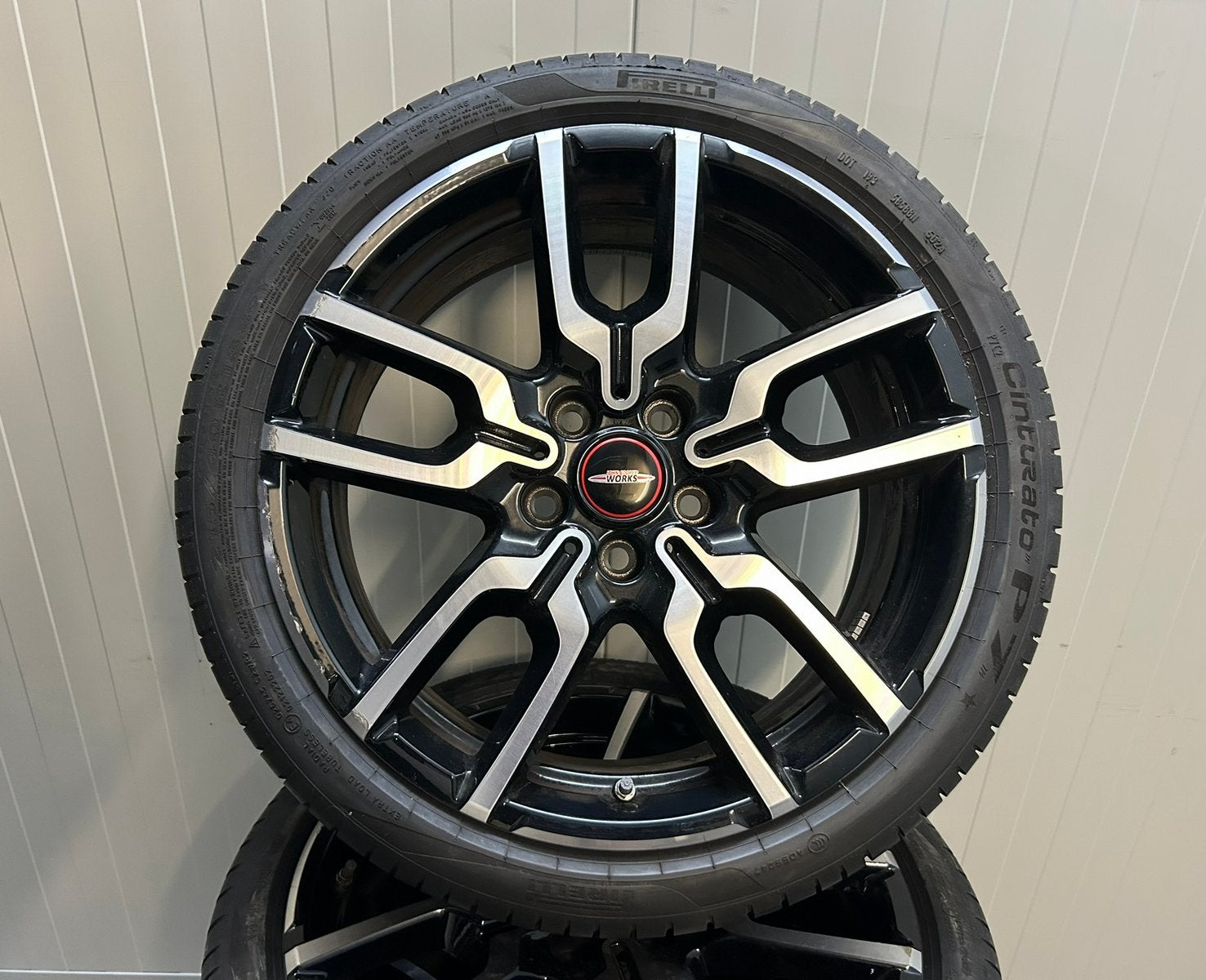 Originele Mini JCW F65 F66 F67 18 inch 960 lapspoke pirelli, Ophalen, 18 inch, Banden en Velgen, Mini