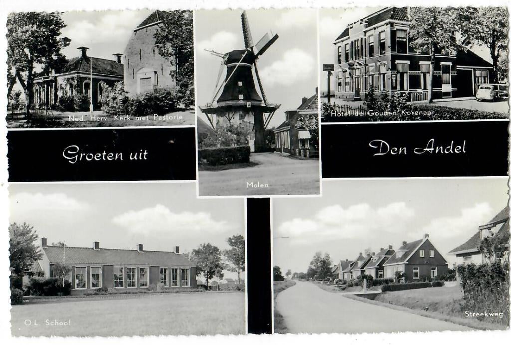 Den Andel - Groeten uit, Verzamelen, Verzenden, 1960 tot 1980, Ongelopen, Groningen
