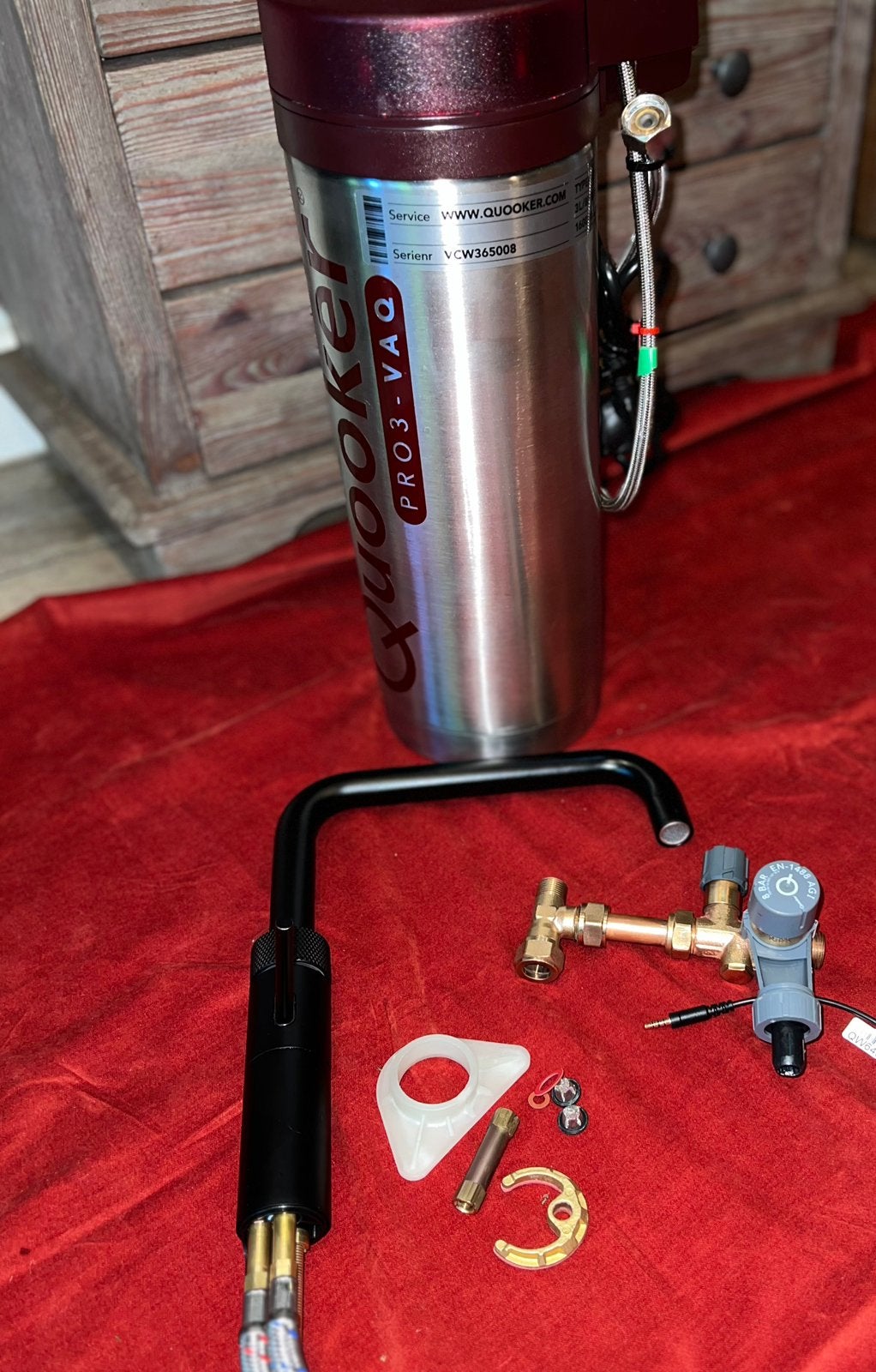Quooker Pro3 Vaq EQ VCW 3 liter met Fusion Square Zwart, Ophalen of Verzenden, Zo goed als nieuw