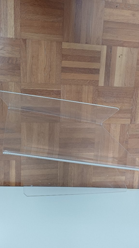 Vintage plexiglas tijdschriften houder, asymmetrisch, Lectuurbak, Zo goed als nieuw, Kunststof, Vintage