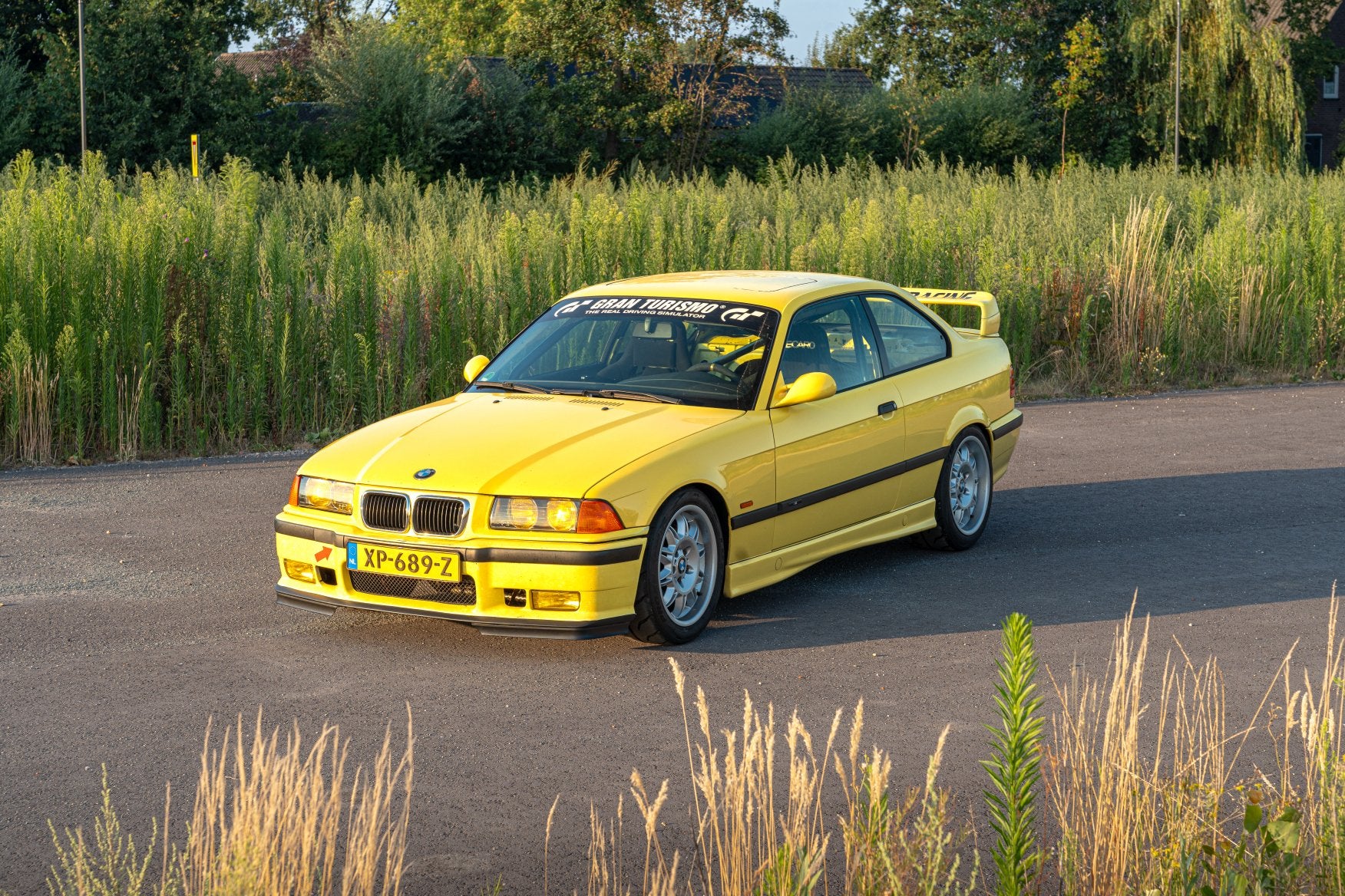 BMW E36 328i (M52B28) Coupé Ring-/drifttool, Zwart, Geel, 75 €/maand, 193 pk