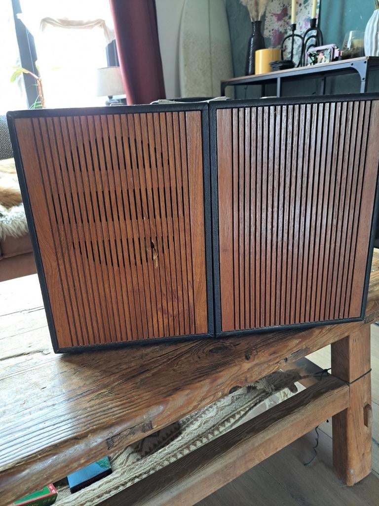 Vintage Platenspeler Koffer - Voor Reparatie of Decoratie, Audio, Tv en Foto, Platenspelers, Ophalen