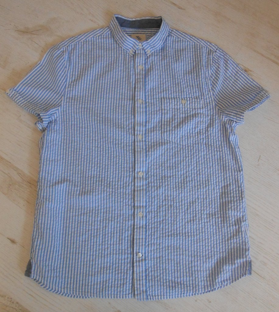 Cedar Wood State gestreept overhemd blauw/wit mt XL, Blauw, Cedar Wood State, Ophalen of Verzenden, Zo goed als nieuw